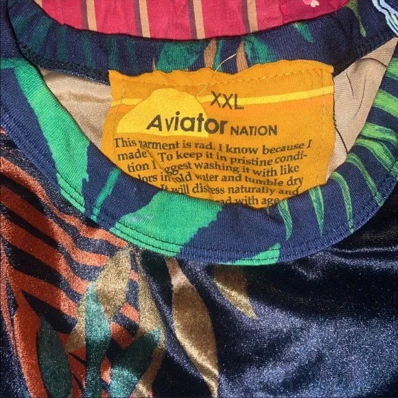 NWOT! Aviator Nation Unisex Jungle Classic Velvet Sweatshirt - Black Tiger - Picture 7 of 11